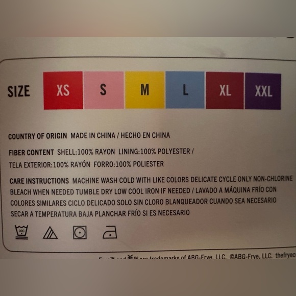 Frye Ladies Button Front Midi Dress Folk Garden Print NWT - Picture 8 of 9